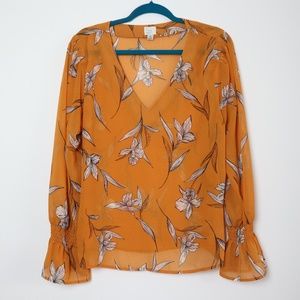 A New Day | Floral Flare Sleeve Blouse